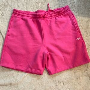 Vans pink sweat shorts